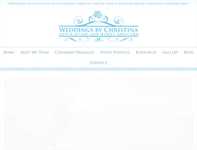 Tablet Screenshot of christinaweddings.com